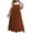 Brown, variant on Plus Size Jumper Dress for Women Loose Overall Pinafore Dresses Adjustable Straps Wide Hemline with Pockets Baggy Style