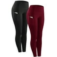 thumbnail image 3 of NELEUS Womens High Waist Running Workout Yoga Leggings with Side Pocket,Black+Red,US Size L, 3 of 9