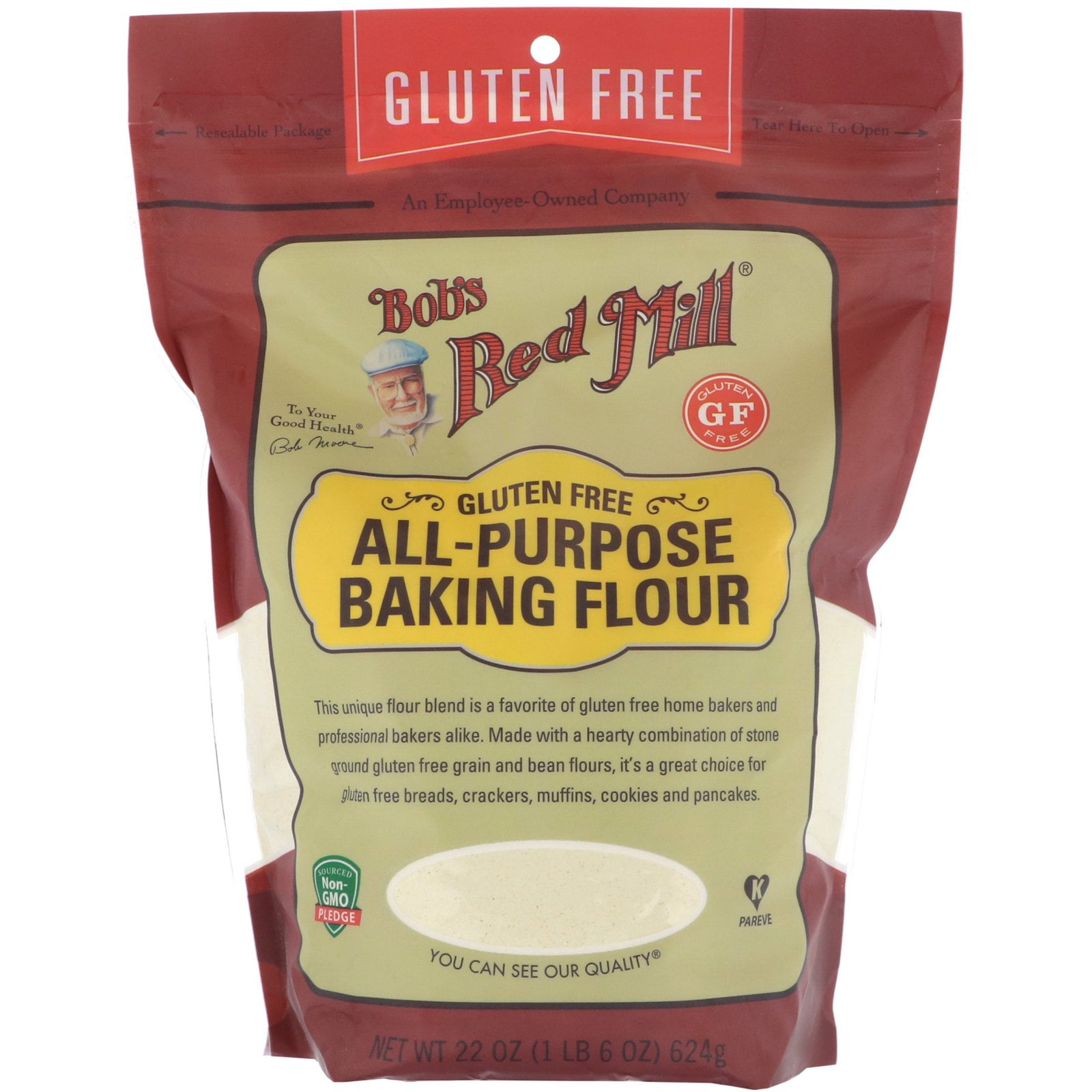 Bobs Red Mill Gluten Free All Purpose Baking Flour, 22 Oz (Pack of 2