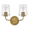 thumbnail image 5 of 853452HB-CL Lark Kline - 24W 2 LED Small Bath Vanity-11 Inches Tall and 14.25 Inches Wide-Heritage Brass Finish, 5 of 9