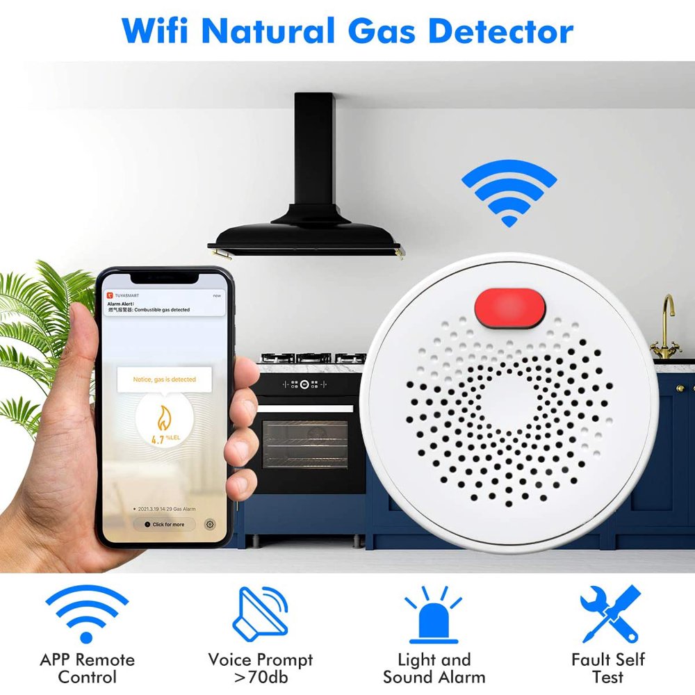 WiFi Gas Leak Detector WiFi Natural Gas Detector and Propane Detector