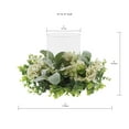 thumbnail image 2 of Mainstays Decorative Hurricane Pillar Candleholder with Faux White Hydrangea, 8", 2 of 9