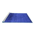 thumbnail image 2 of Ahgly Company Machine Washable Indoor Square Oriental Blue Industrial Area Rugs, 5' Square, 2 of 4