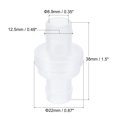 thumbnail image 2 of Uxcell 12.5mm Dia. Hose Connector Non Return One Way Check Valves Translucent 2 Pack, 2 of 5