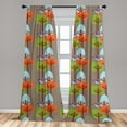thumbnail image 5 of Ambesonne Mid Century Curtains, Modern Nature Art, Pair of 28"x84", Multicolor, 5 of 5