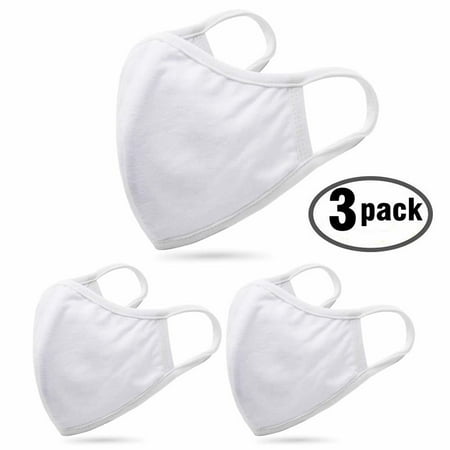 3 Pack Face Mask 100% Cotton,Washable, Reusable, Breathable, Unisex Mask *US SELLER*
