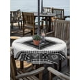 thumbnail image 6 of Outdoor Tablecloth with Umbrella Hole, Gray Boho Spillproof Waterproof Outdoor Table Cover, Southwestern Ethnic Abstract Geometric Patio Tablecloths for Party/Garden/Picnic, Round 54 inch, 6 of 9