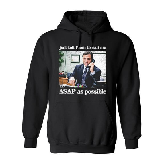 Call Me Asap! Hoodie Men The Office, Male Large