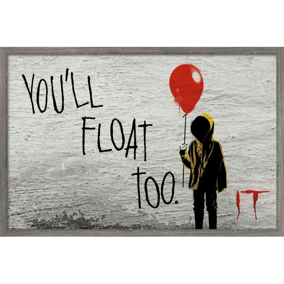 IT - Float Wall Poster, 22.375" x 34", Framed