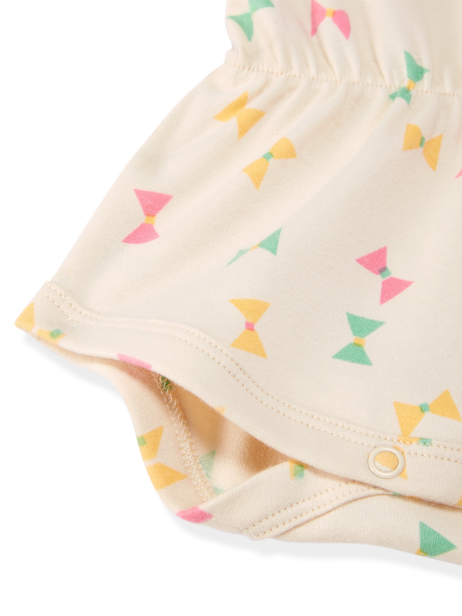 Garanimals Baby Girl Rompers 100% Cotton Flutter Sleeve 2-Pack Sizes 0-24M