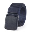 thumbnail image 1 of Xiao Hua Cinturón de lona para hombre, hebilla de plástico sin metal, apto para trabajo y deportes, azul, 1 pieza, 1 of 4