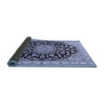 thumbnail image 2 of Ahgly Company Indoor Square Medallion Blue Traditional Area Rugs, 3' Square, 2 of 4