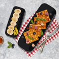 thumbnail image 3 of czcpp-4 Pack Black Plastic Serving Tray for Party - Black Serving Tray 10 by 5.5 Inch - Dessert Trays for Food - Party Serving Trays for Entertaining - Premium Party Trays - Black Serving Platters, 3 of 4