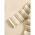 thumbnail image 6 of WIBACKER Newborn Baby Girls Boys Clothes Outfit Stripe Long Sleeve Ribbed Knit Romper Pants Set Fall Winter, 6 of 9