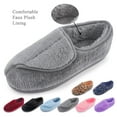 thumbnail image 6 of Women's Memory Foam Diabetic Slippers Arthritis Edema Adjustable Comfortable House Shoes Closed Toe, Gray 9, 6 of 7