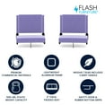 thumbnail image 2 of Flash Furniture Set of 2 Grandstand Comfort Seats by Flash - 500 lb. Rated Lightweight Stadium Chair with Handle & Ultra-Padded Seat, Purple, 2 of 14
