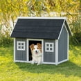 thumbnail image 3 of TRIXIE natura Barn Style Dog House, Elevated Pet Shelter, Weatherproof Dog House, Small, 3 of 7
