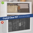 thumbnail image 6 of Collapsible Stackable 165QT Storage Bin with Lid, 3-Pack Rolling Cabinet with Doors for Closet & Home, White, 19.7"W x 12.6"D x 34"H, 6 of 7