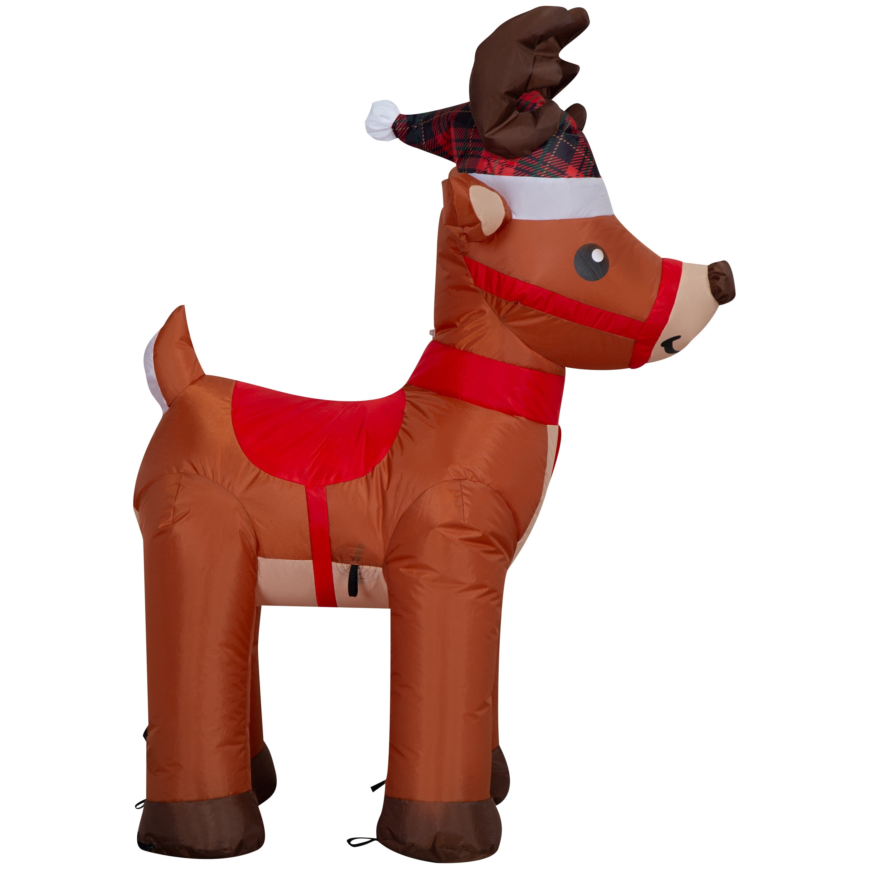 Multicolor Reindeer Christmas Airblown Yard Inflatable, 4', by Holiday Time