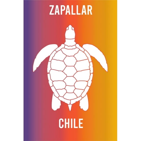 

Zapallar Chile Souvenir 2x3 Inch Fridge Magnet Turtle Design