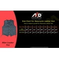 thumbnail image 4 of ARD Men's Black Cowhide Leather Classic Motorcycle Side Laces Biker/Club Vest (Large), 4 of 7