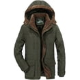 thumbnail image 1 of Abrigos para hombre, chaqueta acolchada de invierno, abrigo informal cálido, abrigo térmico grueso con capucha, abrigo vintage, 1 of 5