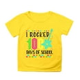 thumbnail image 4 of Boy Girls 100 Days of School Shirt Short Sleeve Tops Round Neck Back School Shirts Relaxed Fit Vacation Tops Pullover Tops,Yellow,9-10 Years, 4 of 4