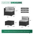 thumbnail image 6 of LazySunsets 7-Piece Outdoor Patio Furniture Set, Wicker Rattan Sectional Sofa Conversation Sets, Light Gray, 6 of 11