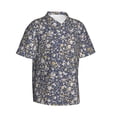 thumbnail image 3 of Xecao Daisies Flowers print Hawaiian shirt - a stylish short-sleeve button-down for men, perfect for casual beach and tropical outings., 3 of 9