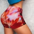thumbnail image 4 of Fotbe Autumn Maple Leaves Seamless Shorts, Womens Workout Shorts High Waist Stretch Booty Short for Gym/Yoga/Running/Biking-XX-Large, 4 of 9