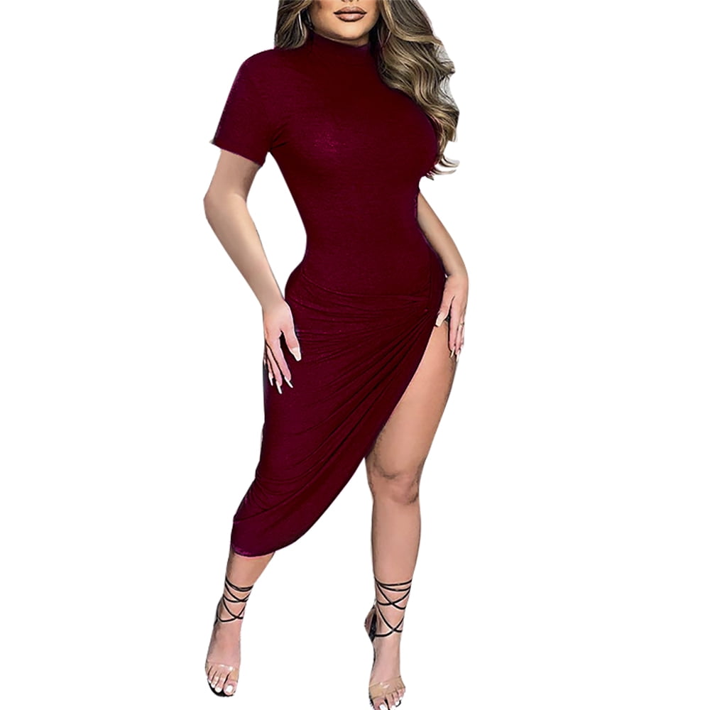 walmart burgundy dress