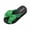 Green, variant on BADHUB Women's Flower Casual Flip Flops Boho Open Toe Slip On Bowknot Flat Dressy Sandals Beach Vacation Slippers Beige 40