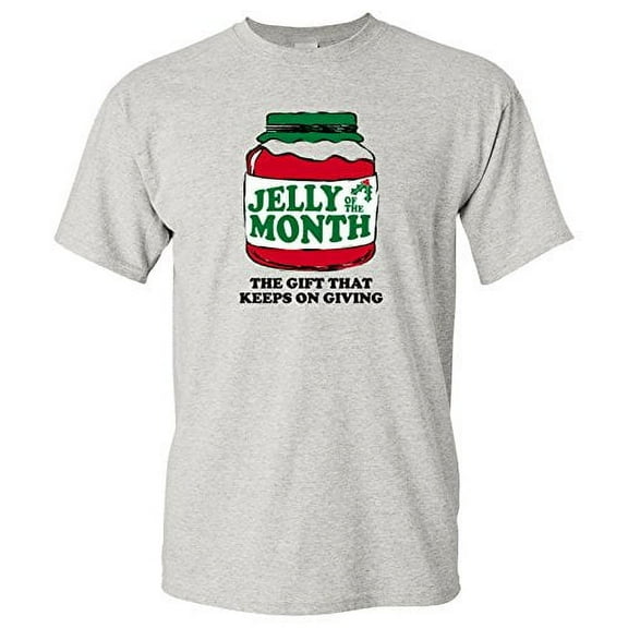 Jelly of The Month Club - Funny Christmas Movie T Shirt - 3X-Large - Sport Grey
