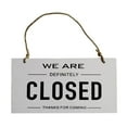thumbnail image 2 of Open Closed Sign Business Sign Reversible Plaque for Window Store Restaurant White, 2 of 8