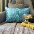 thumbnail image 2 of The HomeCentric Luxury Lumbar Pillow Cover Turquoise Pack Of 2, 12"x22" (30x55 cm) Jacquard Gemstone, Marble Print Lumbar Cushion Covers For Sofa, Couch, Patio Abstract Modern - Turquoise Touchstones, 2 of 10