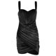 thumbnail image 1 of Falda sexy sin mangas con tirantes halter para mujer, elegante mini fiesta plisada y elegante, negro, L, 1 of 7
