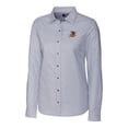 thumbnail image 2 of Women's Cutter & Buck  Charcoal Durham Bulls Stretch Oxford Stripe Long Sleeve Button-Up Dress Shirt, 2 of 3