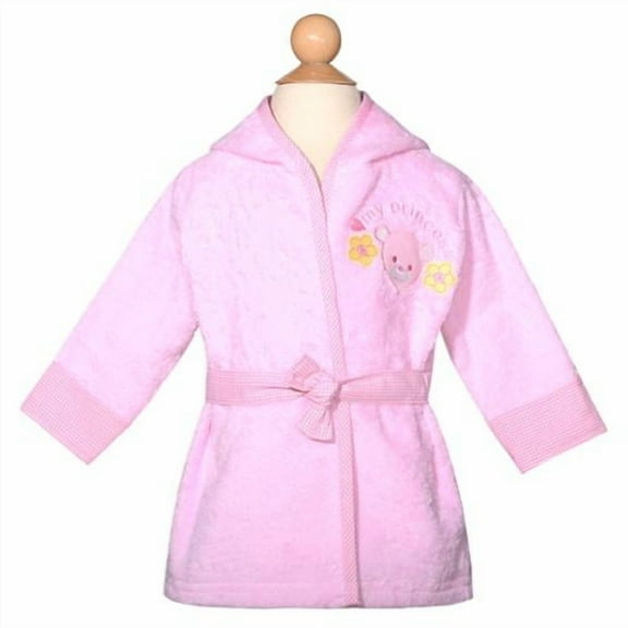 Mon Cheri Baby Girl 0-9M Pink Terry Bear Flower Motif Robe