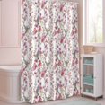 thumbnail image 5 of Shower Curtain Watercolor Floral Hummingbird Shower Curtains for Bathroom Decor, Waterproof Polyester Shower Curtain Set with Hooks, Extra Long 72" x 84" Spring Pink Flower White, 5 of 9