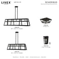 thumbnail image 2 of Livex Lighting - Schofield - 3 Light Linear Chandelier In Transitional Style-16, 2 of 11