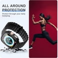 thumbnail image 5 of 2+2 Pack Case for Apple Watch 49mm Screen Protector, 2 Hard PC Protective Bumper Case + 2 HD Tempered Glass Screen Protector Film Cover for iWatch 49mm Accessories,Black+Carbon, 5 of 5