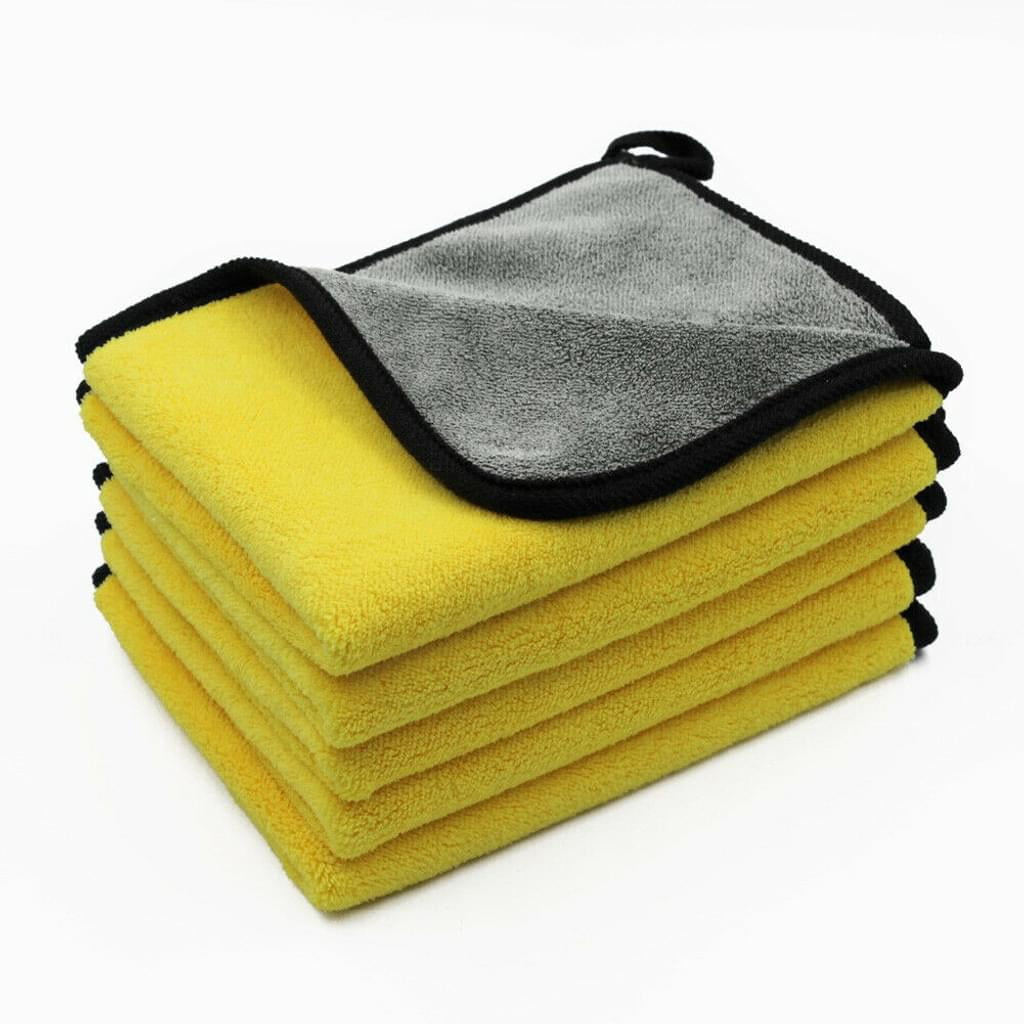 Microfibre Cleaning Cloths Dish Cloths For Polishing Washing Waxing Dusting Cleaning Accessories Kitchen Dusters Car Bathroom Blue Pack of 10 30cm x 30cm Black 