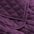 thumbnail image 3 of Bare Home Ensemble de Courtepointe - 3 Pcs - Couvre-Lit Matelassé à Losanges - Grand Lit/Grand, Prune, 3 of 4
