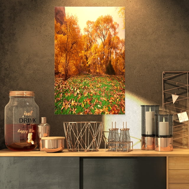Beautiful Autumn with Green Grass - Oversized Landscape Canvas Art