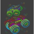 thumbnail image 4 of Neon Monster Trucks Adult Charcoal Crew Neck Short Sleee Tee-XXL, 4 of 4