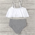 thumbnail image 1 of CEHVOM Women Printing Small Fresh Solid Color Swimsuit Split Bikini Set Swimwear, 1 of 4