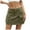 Army Green, variant on BYHONG Women Soild Mini Cargo Skirt Low Waist Short Denim Jean Skirt Black L