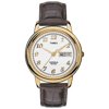 Timex Mens White Dial Gold Tone Mens Bro