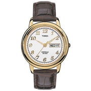 Timex Mens White Dial Gold Tone Mens Bro