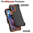 thumbnail image 6 of Njjex For Motorola Moto G Play 4G 2024 6.5" Case with Belt-Clip Holster ,Heavy Duty Protective Drop Protection Shockproof Cover with [Built in Screen Protecotr] - Orange, 6 of 6